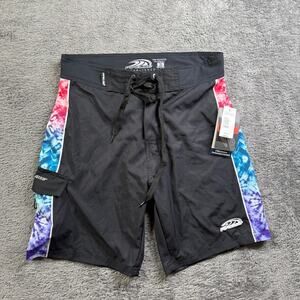 Pipeline NEW Hybrid Swim Trunks Men 30 4Way Stretch Board Shorts Surf Wear